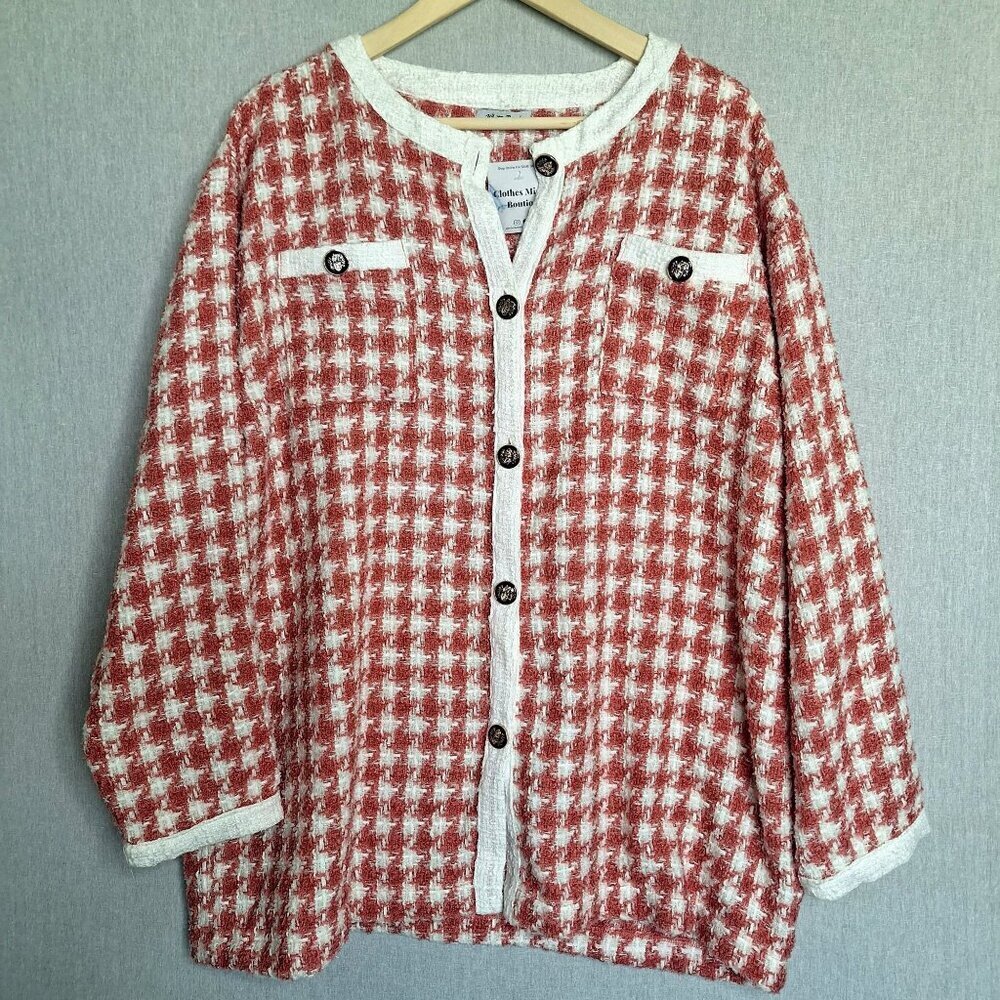 NWT White Birch Oversized Cardigan Jacket Size XL/2X Preppy Fall Old Money Coque